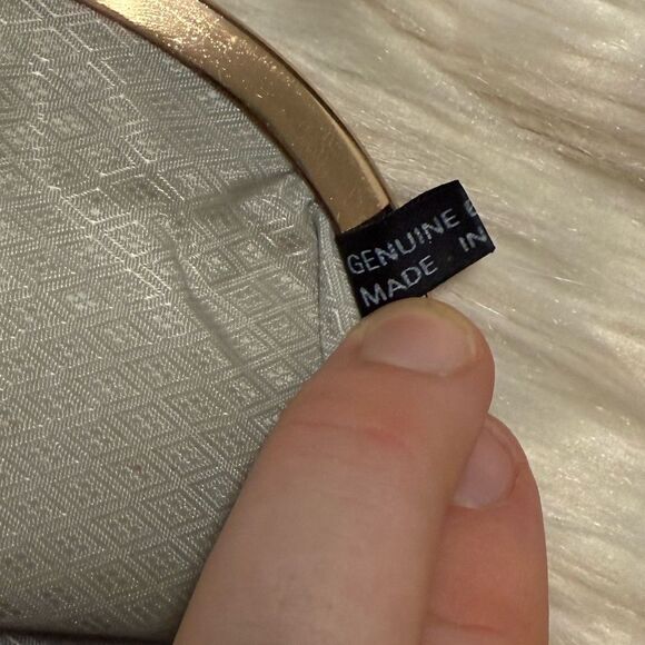 Vintage Eel Skin Small Coin Purse in Pearl - Picture 6 of 7